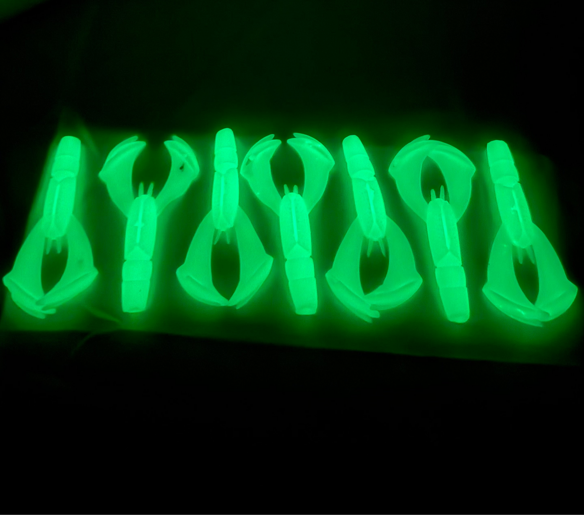 Glow in the dark craws - pack of 7